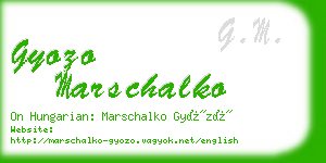 gyozo marschalko business card